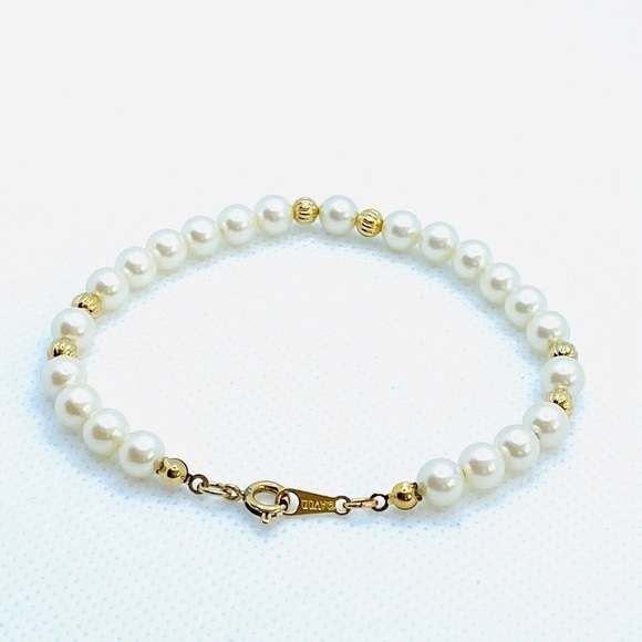 AVON Bracelet Vintage Jewelry Faux Pearls 7.5” - Picture 3 of 4